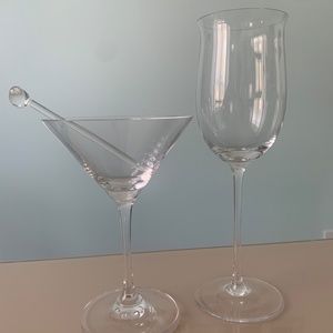 Reidel spirits glass and ac martini glass